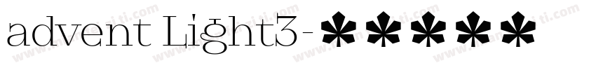advent Light3字体转换